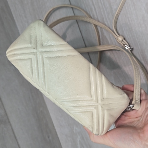 Tory Burch Women Cream Crossbody Bag Leather Purse - Picture 5 of 9